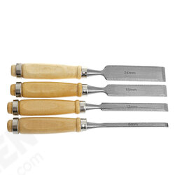 4Pcs Wood Carving Roughing Hand Chisel Tool Kit Set Working Professional Gouges