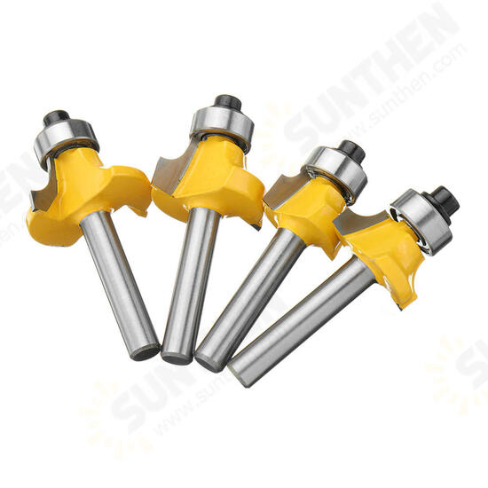 4pcs 1/4 Inch Router Bit Set Shank Tungsten Carbide Router Bit Rotary Tool for Woodworking 4pcs 1/4 Inch Router Bit Set Shank Tungsten Carbide Router Bit Rotary Tool for Woodworking