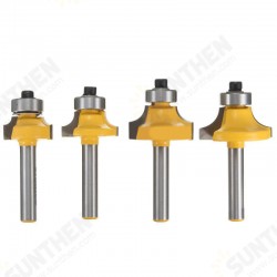 4pcs 1/4 Inch Router Bit Set Shank Tungsten Carbide Router Bit Rotary Tool for Woodworking 4pcs 1/4 Inch Router Bit Set Shank Tungsten Carbide Router Bit Rotary Tool for Woodworking