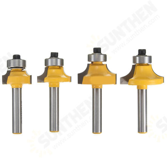 4pcs 1/4 Inch Router Bit Set Shank Tungsten Carbide Router Bit Rotary Tool for Woodworking 4pcs 1/4 Inch Router Bit Set Shank Tungsten Carbide Router Bit Rotary Tool for Woodworking