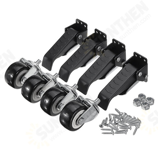 4pcs Upgrade Heavy Duty Workbench Caster Kit 660LBS Woodworking Table Wheel Set 4pcs Upgrade Heavy Duty Workbench Caster Kit 660LBS Woodworking Table Wheel Set