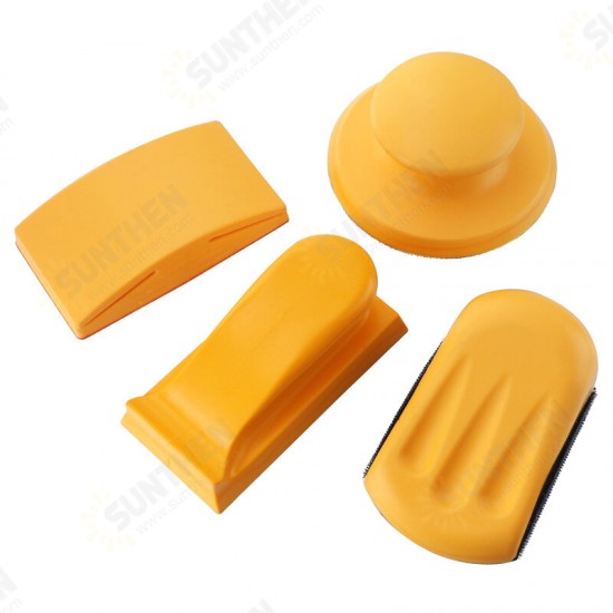 5 Inch Sanding Block Rubber Hook Loop Backing Pad Sandpaper Holder Hand Grinding Block Polishing Tools Kit 5 Inch Sanding Block Rubber Hook Loop Backing Pad Sandpaper Holder Hand Grinding Block Polishing Tools Kit