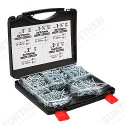 552PCS Self Tapping Pocket Hole Screws Kit SQ2 Square Driver 25/32/38/50/63mm Screws with Screwdriver Bit and Storage Case