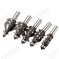 5pcs 1/2 Inch Shank Molding Router Bit Set Woodworking Tool