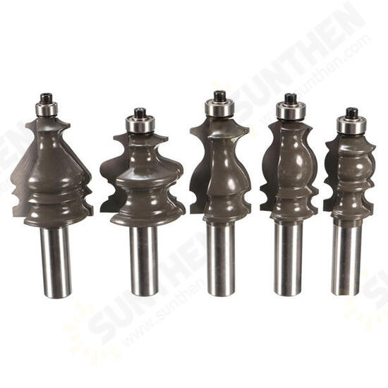 5pcs 1/2 Inch Shank Molding Router Bit Set Woodworking Tool 5pcs 1/2 Inch Shank Molding Router Bit Set Woodworking Tool