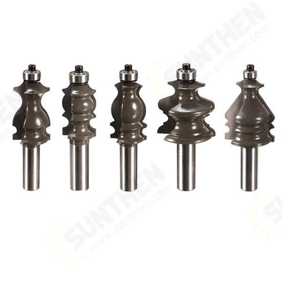 5pcs 1/2 Inch Shank Molding Router Bit Set Woodworking Tool 5pcs 1/2 Inch Shank Molding Router Bit Set Woodworking Tool