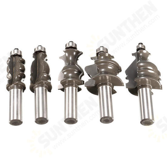 5pcs 1/2 Inch Shank Molding Router Bit Set Woodworking Tool 5pcs 1/2 Inch Shank Molding Router Bit Set Woodworking Tool