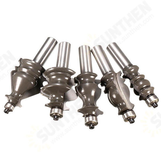 5pcs 1/2 Inch Shank Molding Router Bit Set Woodworking Tool 5pcs 1/2 Inch Shank Molding Router Bit Set Woodworking Tool