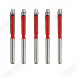 5pcs 1/4 Inch Shank Wood Edge Flush Trim Router Bit