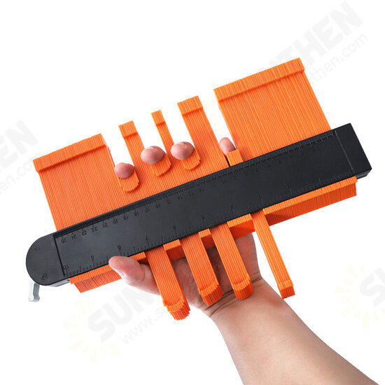 5inch+10inch Irregular Contour Gauge with 6 Folding Ruler Profile Template Curvature Scale Tiling Laminate with Bag Arc Framing Ruler Scriber Set 5inch+10inch Irregular Contour Gauge with 6 Folding Ruler Profile Template Curvature Scale Tiling Laminate with Bag Arc Framing Ruler Scriber Set