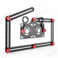 6/12 Folding Aluminium Alloy Angle Ruler Finder Template Tool Multi Angle Measuring Ruler Corner Positioning Tool