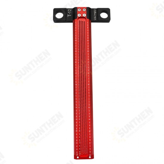 6/12 Inch Woodworking Hole Drawing Ruler Parallel/Vertical Drawing Line T-Shaped Hole Marking Ruler 6/12 Inch Woodworking Hole Drawing Ruler Parallel/Vertical Drawing Line T-Shaped Hole Marking Ruler