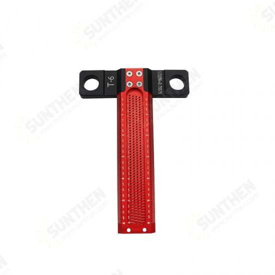 6/12 Inch Woodworking Hole Drawing Ruler Parallel/Vertical Drawing Line T-Shaped Hole Marking Ruler 6/12 Inch Woodworking Hole Drawing Ruler Parallel/Vertical Drawing Line T-Shaped Hole Marking Ruler