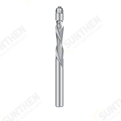 6.35/12.7mm Shank Double Guide Bearings Spiral Router Bits Carbide Trimming End Mill for CNC Woodworking Cutting Tool 6.35/12.7mm Shank Double Guide Bearings Spiral Router Bits Carbide Trimming End Mill for CNC Woodworking Cutting Tool