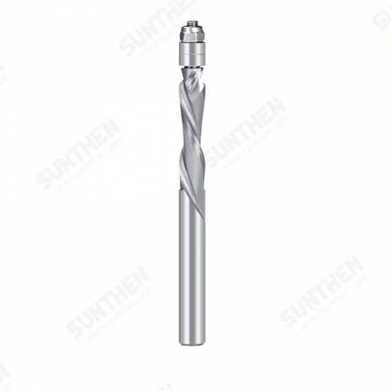 6.35/12.7mm Shank Double Guide Bearings Spiral Router Bits Carbide Trimming End Mill for CNC Woodworking Cutting Tool 6.35/12.7mm Shank Double Guide Bearings Spiral Router Bits Carbide Trimming End Mill for CNC Woodworking Cutting Tool