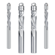 6.35/12.7mm Shank Double Guide Bearings Spiral Router Bits Carbide Trimming End Mill for CNC Woodworking Cutting Tool 6.35/12.7mm Shank Double Guide Bearings Spiral Router Bits Carbide Trimming End Mill for CNC Woodworking Cutting Tool