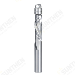 6.35/12.7mm Shank Double Guide Bearings Spiral Router Bits Carbide Trimming End Mill for CNC Woodworking Cutting Tool