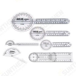 6Pcs 360° 12/8/6 Inch Medical Spinal Ruler Goniometer Angle Protractor Angle Ruler 6Pcs 360° 12/8/6 Inch Medical Spinal Ruler Goniometer Angle Protractor Angle Ruler