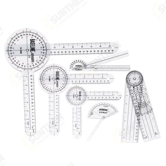 6Pcs 360° 12/8/6 Inch Medical Spinal Ruler Goniometer Angle Protractor Angle Ruler 6Pcs 360° 12/8/6 Inch Medical Spinal Ruler Goniometer Angle Protractor Angle Ruler