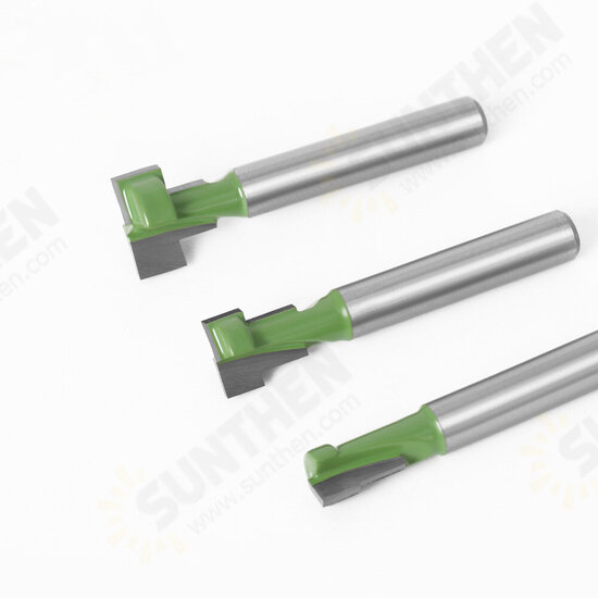 6mm 1/4inch Shank T-Track Slotting & T-Slot Keyhole Cutter Router Bit Steel Handle 5/16inch 3/8inch & 1/2inch Length Cutter For Wood 6mm 1/4inch Shank T-Track Slotting & T-Slot Keyhole Cutter Router Bit Steel Handle 5/16inch 3/8inch & 1/2inch Length Cutter For Wood