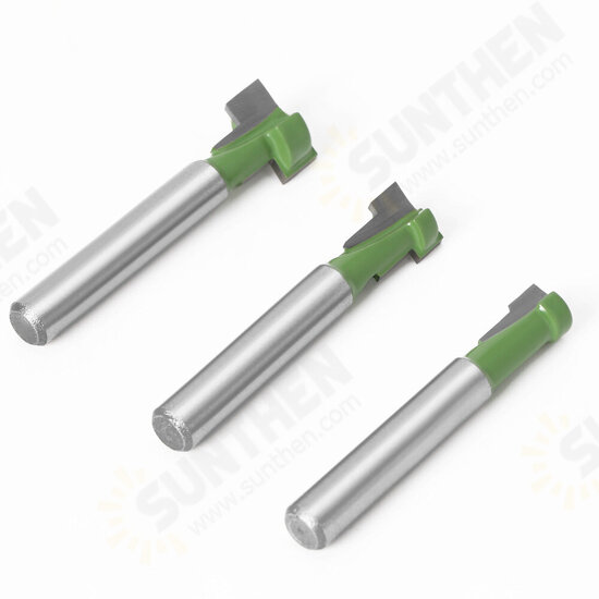 6mm 1/4inch Shank T-Track Slotting & T-Slot Keyhole Cutter Router Bit Steel Handle 5/16inch 3/8inch & 1/2inch Length Cutter For Wood 6mm 1/4inch Shank T-Track Slotting & T-Slot Keyhole Cutter Router Bit Steel Handle 5/16inch 3/8inch & 1/2inch Length Cutter For Wood