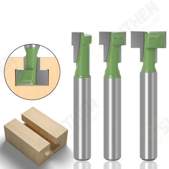 6mm 1/4inch Shank T-Track Slotting & T-Slot Keyhole Cutter Router Bit Steel Handle 5/16inch 3/8inch & 1/2inch Length Cutter For Wood 6mm 1/4inch Shank T-Track Slotting & T-Slot Keyhole Cutter Router Bit Steel Handle 5/16inch 3/8inch & 1/2inch Length Cutter For Wood