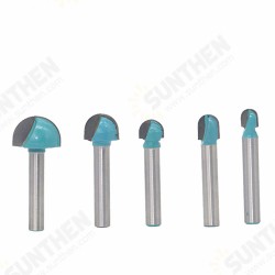 6mm Shank Wood Cutter Solid Carbide Round Nose Bits Round Nose Cove Core Box Router Bit Woodworking Cutters CNC Tools