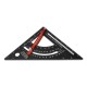 7 Inch Adjustable Extendable Multifunctional Triangle Ruler Carpenter Square with Base Precision Ruler Measurement Woodworking Tools