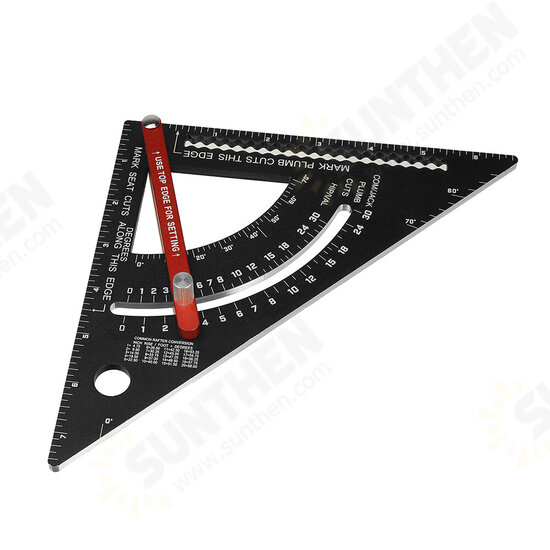 7 Inch Adjustable Extendable Multifunctional Triangle Ruler Carpenter Square with Base Precision Ruler Measurement Woodworking Tools 7 Inch Adjustable Extendable Multifunctional Triangle Ruler Carpenter Square with Base Precision Ruler Measurement Woodworking Tools
