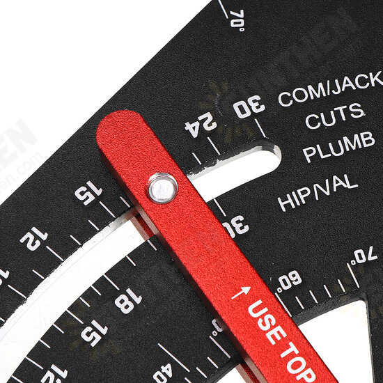 7 Inch Adjustable Extendable Multifunctional Triangle Ruler Carpenter Square with Base Precision Ruler Measurement Woodworking Tools