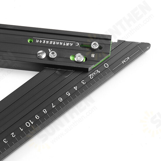 7 Inch Aluminum Alloy Triangle Ruler Angle Protractor Miter Speed 90° Square Measuring Ruler Metric Imperial For Woodworking Tool 7 Inch Aluminum Alloy Triangle Ruler Angle Protractor Miter Speed 90° Square Measuring Ruler Metric Imperial For Woodworking Tool