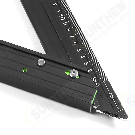 7 Inch Aluminum Alloy Triangle Ruler Angle Protractor Miter Speed 90° Square Measuring Ruler Metric Imperial For Woodworking Tool 7 Inch Aluminum Alloy Triangle Ruler Angle Protractor Miter Speed 90° Square Measuring Ruler Metric Imperial For Woodworking Tool