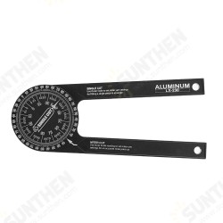 7-Inch Aluminum Protractor Angle Finder Miter Saw Protractor Featuring Precision Laser-Inside & Outside Miter for Carpenters, Plumbers and All