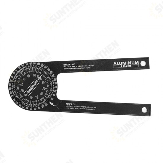 7-Inch Aluminum Protractor Angle Finder Miter Saw Protractor Featuring Precision Laser-Inside & Outside Miter for Carpenters, Plumbers and All 7-Inch Aluminum Protractor Angle Finder Miter Saw Protractor Featuring Precision Laser-Inside & Outside Miter for Carpenters, Plumbers and All