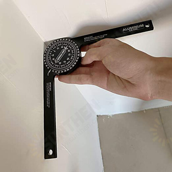 7-Inch Aluminum Protractor Angle Finder Miter Saw Protractor Featuring Precision Laser-Inside & Outside Miter for Carpenters, Plumbers and All 7-Inch Aluminum Protractor Angle Finder Miter Saw Protractor Featuring Precision Laser-Inside & Outside Miter for Carpenters, Plumbers and All