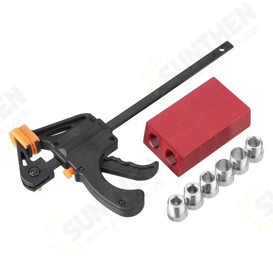 7/8Pcs Pocket Hole Jig Pocket Hole Screw Jig Dowel Drill Joinery Kit Woodworking Guides Tool 7/8Pcs Pocket Hole Jig Pocket Hole Screw Jig Dowel Drill Joinery Kit Woodworking Guides Tool