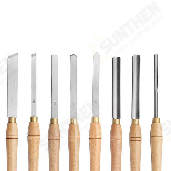 8PCS High Speed Steel Lathe Chisel Wood Turning Tool For Woodworking Tools