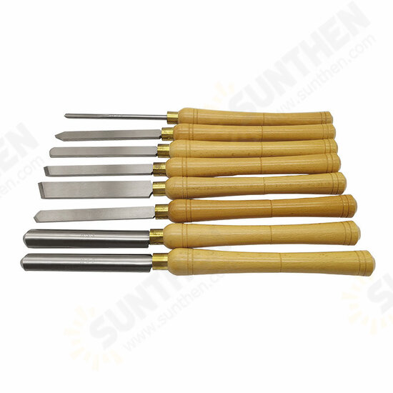 8PCS High Speed Steel Lathe Chisel Wood Turning Tool For Woodworking Tools