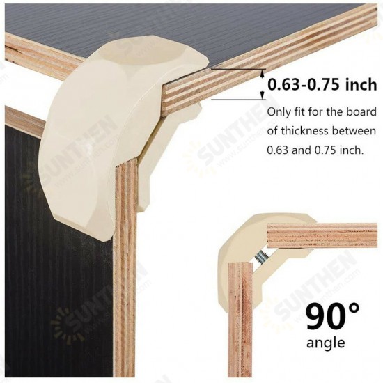 8PCS Wood Clamp Panel Connectors Right Angle Clip Set for Creative DIY Furniture Closet Table Storage Shelf Hard Plastic Material Fit for Wood Board 8PCS Wood Clamp Panel Connectors Right Angle Clip Set for Creative DIY Furniture Closet Table Storage Shelf Hard Plastic Material Fit for Wood Board