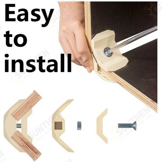 8PCS Wood Clamp Panel Connectors Right Angle Clip Set for Creative DIY Furniture Closet Table Storage Shelf Hard Plastic Material Fit for Wood Board 8PCS Wood Clamp Panel Connectors Right Angle Clip Set for Creative DIY Furniture Closet Table Storage Shelf Hard Plastic Material Fit for Wood Board