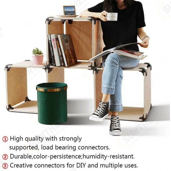 8PCS Wood Clamp Panel Connectors Right Angle Clip Set for Creative DIY Furniture Closet Table Storage Shelf Hard Plastic Material Fit for Wood Board 8PCS Wood Clamp Panel Connectors Right Angle Clip Set for Creative DIY Furniture Closet Table Storage Shelf Hard Plastic Material Fit for Wood Board