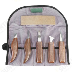 8Pcs Wood Carving Tools Set Hook Carving Blade Detail Wood Blade Whittling Blade Oblique Blade Trimming for Spoon Bowl Cup or General Chip Carving Kit