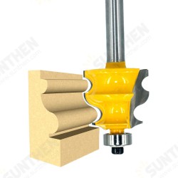 8mm 1/2 Inch Shank Oblique Arc Curve Line Router Bit Architectural Molding Woodworking Milling Cutter Carving Knife For Wood Machine Tools