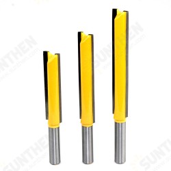 8mm Shank 50/63/76mm Long Straight Router Bit 1/2inch Milling Cutting Diameter Edge Woodworking Trimming Cutter Knife