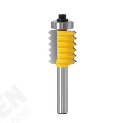 8mm Shank Multi-tooth V Joint Router Bit for Wood Tenon Cone Slotting Cutter Wave Splicing Cutter