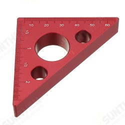 90 Degrees Aluminum Alloy Height Ruler Metric Inch Woodworking Triangular Ruler Measuring Ruler 90 Degrees Aluminum Alloy Height Ruler Metric Inch Woodworking Triangular Ruler Measuring Ruler