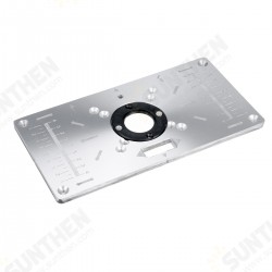 Aluminium Alloy Router Table Insert Plate with 4 Rings Screws for Woodworking Benches
