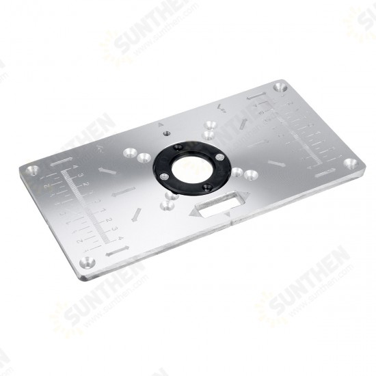 Aluminium Alloy Router Table Insert Plate with 4 Rings Screws for Woodworking Benches Aluminium Alloy Router Table Insert Plate with 4 Rings Screws for Woodworking Benches