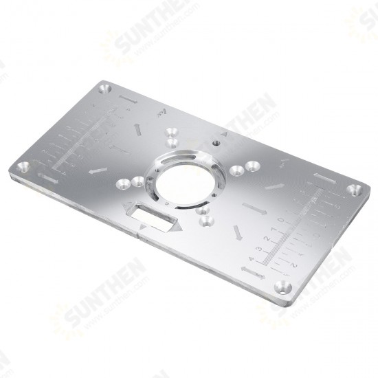Aluminium Alloy Router Table Insert Plate with 4 Rings Screws for Woodworking Benches Aluminium Alloy Router Table Insert Plate with 4 Rings Screws for Woodworking Benches