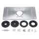Aluminium Alloy Router Table Insert Plate with 4 Rings Screws for Woodworking Benches Aluminium Alloy Router Table Insert Plate with 4 Rings Screws for Woodworking Benches